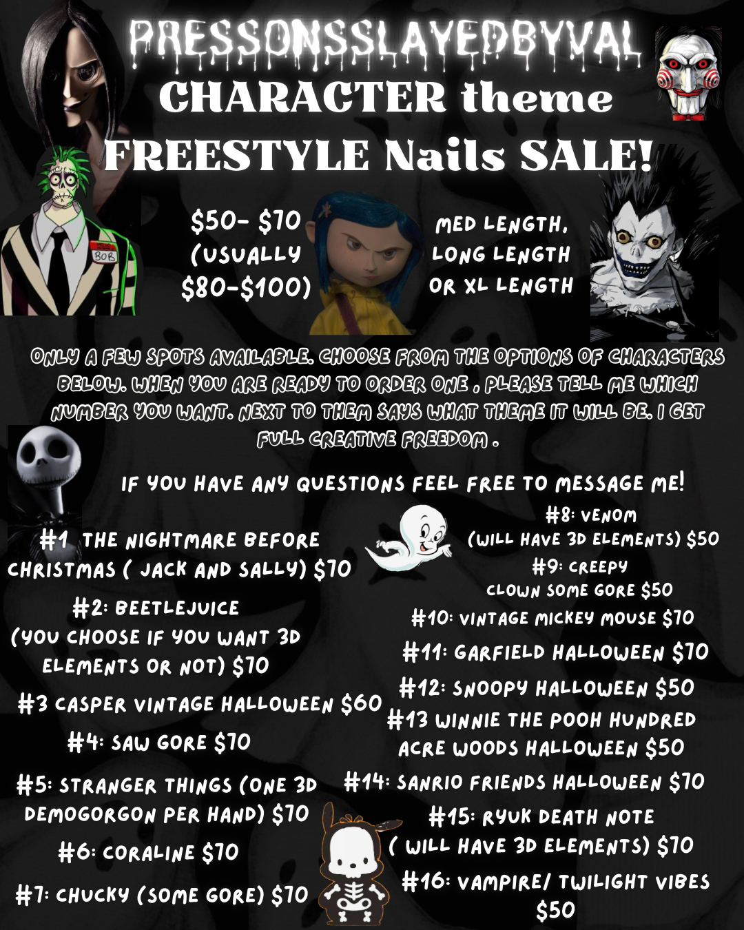 Halloween sale character theme
